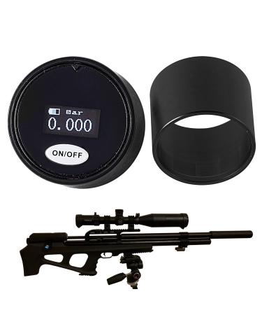 Orcair Digital Pressure Gauge 28mm 400bar 1/8BSPP Thread for PCP Airguns with Black Tactical Cover Backlight Display (Battery Not Included) Paintball Manometers