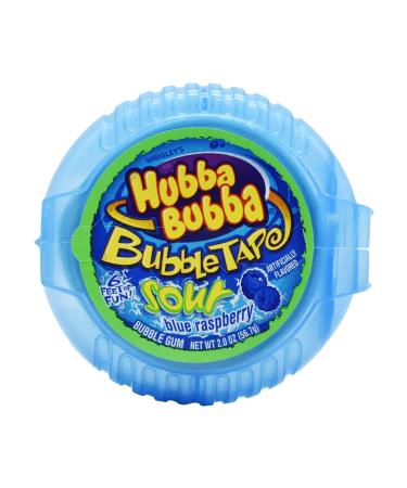 Wrigley's Hubba Bubba Bubble Tape Sour Blue Raspberry Raspberry 56.7 g (Pack of 1)