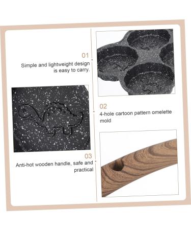 PRETYZOOM 1pc Hamburger Pancake Pan Mini Pan Pancake Maker Pan Kitchen Accessory 4 Hole Omelette Pan Egg Pan for Gas Stove Omelette Frying Pan Medical Stone Fried Eggs Egg Plate - Buy Online on GoSupps.com