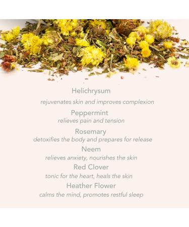 Waning Moon Botanical Bath Tea for Kapha Dosha Detox | Peppermint, Rosemary, Helichrysum | Organic Herbal Bath Soak for Natural Body Care | Loose Leaf Flowers | 2 Baths - Buy Online on GoSupps.com