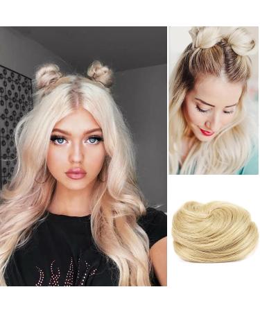 2pcs Mini Claw Clip Cat Ears Messy Space Bun Hair Pieces - Light Golden Blonde - Buy Online on GoSupps.com