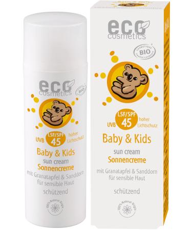 eco cosmetics Baby & Kids Sun Cream SPF 45 (2 x 50 ml) 50 ml (pack of 2)