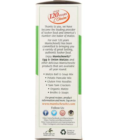 Manischewitz Matzos  Egg & Onion  10 oz - Buy Online on GoSupps.com