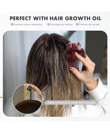 FREATECCH CHRECK Massage Brush - Wet & Dry Shampoo Brush for Peeling Head Massage & Hair Growth - Silicone Hair Root Care - Classic Red - Buy Online on GoSupps.com