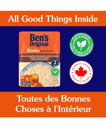 BEN'S ORIGINAL BISTRO EXPRESS Whole Grain Brown Rice Roasted Chicken Flavour Flavoured Rice Side Dish 250g Pouch Wholegrain Brown Rice Roasted Chicken Flavour 1 - Buy Online on GoSupps.com