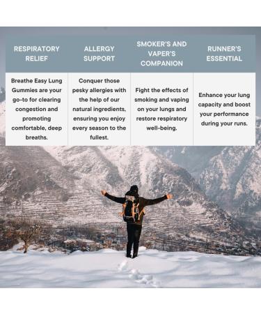 Buy Evolve Breathe Easy Lung Gummies - Natural Allergy Relief & Cough Support | Mullein Boswellia Nettle Root Forskolin & More - International Shipping - Buy Online on GoSupps.com