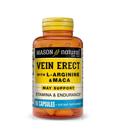 Mason Natural Vein Erect with L-Arginine and Maca 80 Capsules