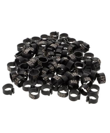 Angoily 300 Pcs Pigeon Anklet Duck Oyster Shell for Pigeon Identification Ring Network Management Bayonet 1.3X1.3CMx3pcs Blackx3pcs