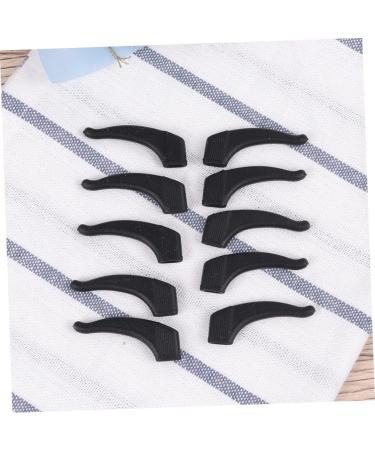 Gleavi Slipproof Glasses Ear Pads - 5 Pairs Hooks for Glasses Sunglasses & Sport Accessories - Enhance Comfort & Stability - Black 3.6x1.6cm - Buy Online on GoSupps.com