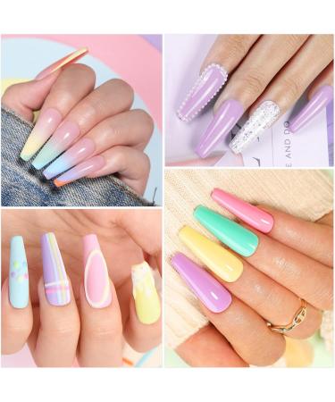 Yueshop Pastel Gel Nail Polish Kit - 10PCS 8ml Macaron Candy Colors for Summer DIY Manicure - Buy Online on GoSupps.com