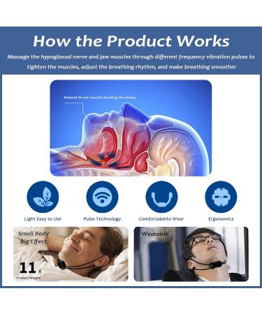 Electric Smart Throat Anti Snoring Device | USB Rechargeable Snore Stopper Aid for Improved Nighttime Sleeping - Buy Online on GoSupps.com