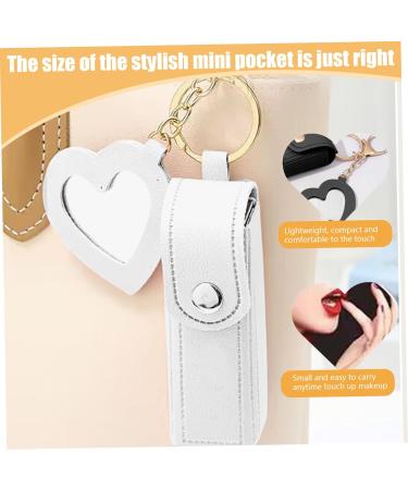 Buy Lipstick Purse & Case - 2PCS Portable Lipstick Holder Set with Heart Mirror | Stylish Gift for Women - Black & White - Buy Online on GoSupps.com