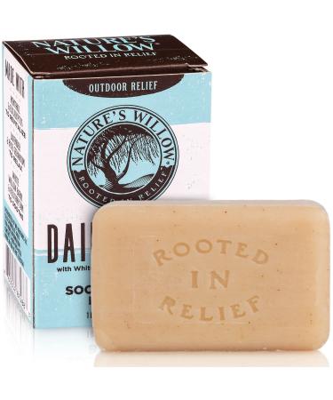 Nature's Willow Daily Relief Bar Soap with White Willow Bark for Soothing Skin | Natural Anti Itch Soap Provides Relief from Bug Bites Rash and More | Made with Essential Oils | 4 oz | 1-Pack 4 Ounce (Pack of 1)