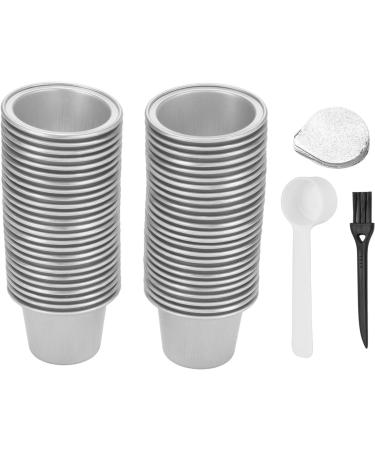 Capsules de caf Couvercles en Aluminium Joint Frais pour Dosettes de caf Autocollants et Brosse pour Usage Domestique 50 Pi ces Capsules de 15ml (Argent) - Buy Online on GoSupps.com