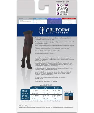 Truform Women's Compression Stockings 20-30 mmHg - Thigh High Open Toe Opaque Medium Beige - 1 Pair - Buy Online on GoSupps.com