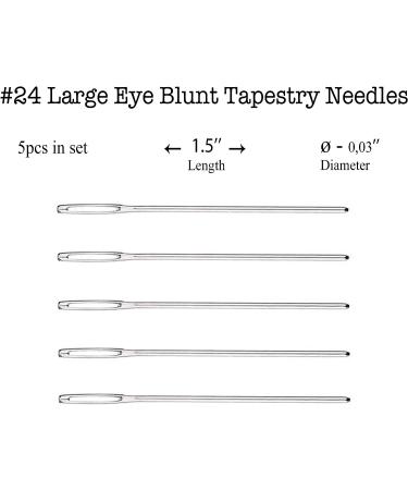 Tapestry Darning Needle Set - 25 Pieces, 5 Sizes with Large Eye Blunt Needles for Crochet & Knitting Projects - Buy Online on GoSupps.com