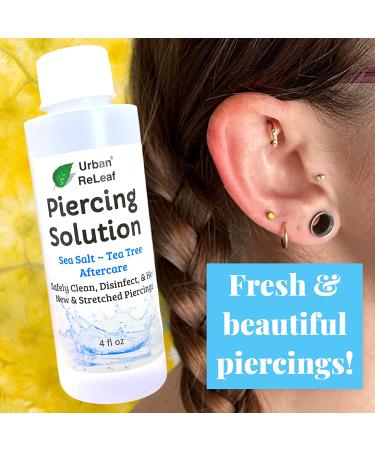 Urban ReLeaf 8oz Piercing Solution: Healing Sea Salts Botanical AFTERCARE - Gentle, Effective, 100% Natural - Buy Online on GoSupps.com
