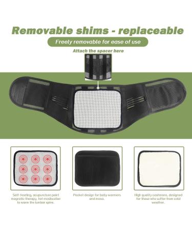 Adjustable Breathable Back Bandage & Waist Support | Mesh Lumbar Decompression Belt for Men & Women - Removable Upholstery Wicking & Comfort (Size M Black) - Buy Online on GoSupps.com