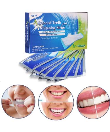 Yoezuo White Strips for Sensitive Teeth | 14 Tooth Whitening Stripes | Mint Flavor | Remove Yellow Stains & Smoke Damage - Buy Online on GoSupps.com