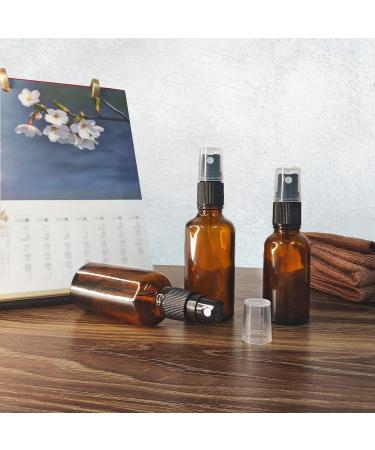 Suxnos 30ml Travel Atomizer Spray Bottle - Glass Perfume Bottles 15pcs Amber Brown Travel Size with Black Lid Portable Perfume Container - Buy Online on GoSupps.com