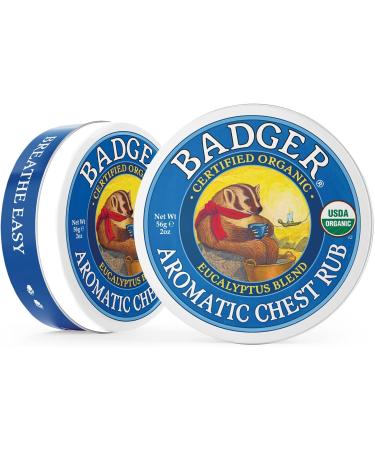 Badger Aromatic Chest Rub - Eucalyptus & Mint 2 oz | Soothing Relief - Buy Online on GoSupps.com
