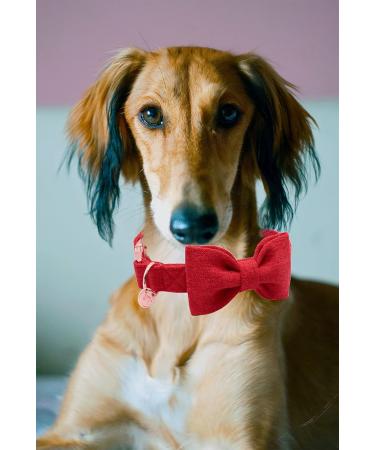 Dogwong Adjustable Red Dog Collar with Removable Fly - Perfect Gift for Small to X-Large Dogs | Comfortable Pet Accessory - Buy Online on GoSupps.com