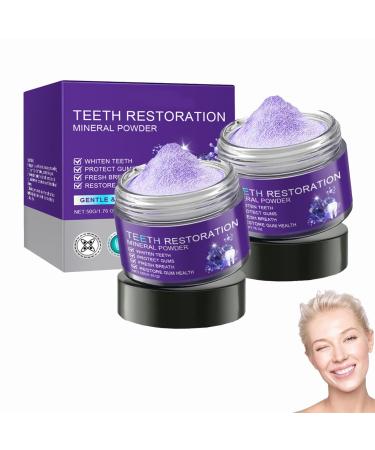 Polvo mineral de restauraci n de dientes morados polvo de dientes mineral natural eficaz para fortalecer los dientes y las enc as para uso diario cuidado de las enc as aliento fresco