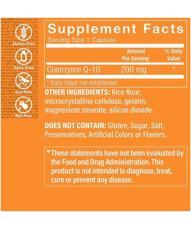 CoQ-10 200mg - Supports Heart Health & Energy Production | The Vitamin Shoppe | 120 Capsules - Buy Online on GoSupps.com