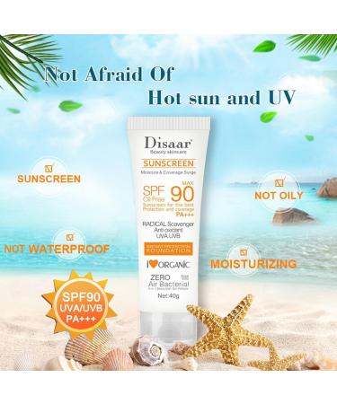 sunscreen lotion spf 90 sun block spf 90 natural face sunscreens oil free sunscreens face and body sunscreens UVA/UVB sunscreen for most types - Buy Online on GoSupps.com