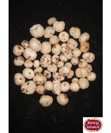 Spicy World Phool Makhana 200g (7oz) - Plain Raw Uncooked Fox Nut / Popped Lotus Root Seed - All Natural Vegan Snack - Indian 7 Ounce - Buy Online on GoSupps.com