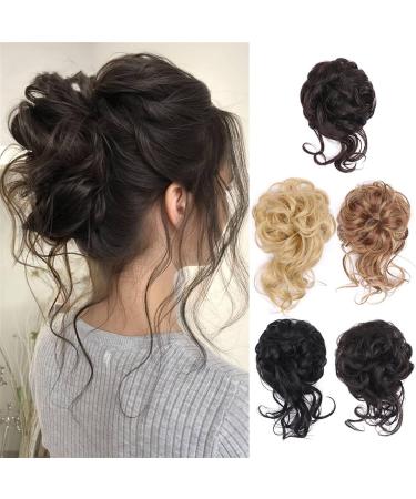 Hair Scrunchies Hair Bun Messy Bun Hair Pieces Long Wavy Messy Wraps Ponytail Extensions Elastic Hair Bands Bun Bun Curly Hair Wraps for Women Women Hair Bun (Color : 2#) - Buy Online on GoSupps.com