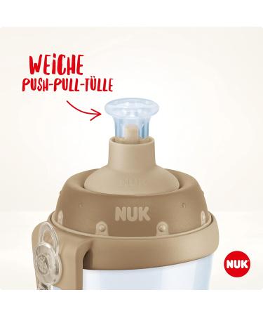 Nuk First Choice+ Sports Cup - BPA-Free Silicone 450ml 36 Months+ Spout-Safe Design Clip & Cap - Viking Blue & Yellow - Buy Online on GoSupps.com