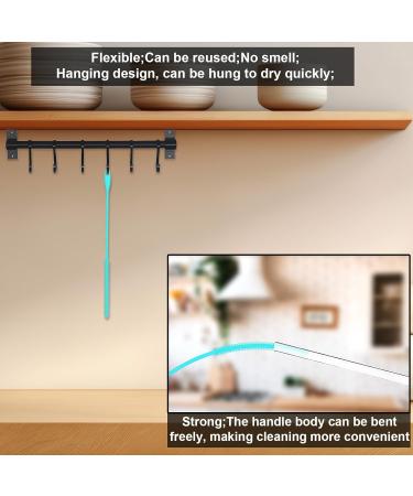 Buy 8mm Blue Silicone Straw Bumps | 24cm Reusable Straw Cleaner & Brush | Perfect for Glass & Metal Straws - International Shipping Available - Buy Online on GoSupps.com