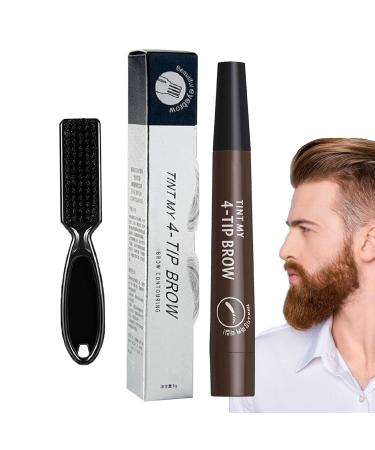 Aznever Dark Brown Beard Filler - Waterproof Hair Base Pencil & Long-Lasting Beard Marker for Men - Buy Online on GoSupps.com