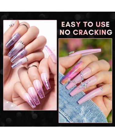 Makartt XXL Ballerina Press On Nail Set - Ultra Long Half Cover Tips & 4 Glue - 245 Pieces for Nail Art - Buy Online on GoSupps.com