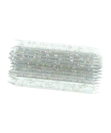 50 Pcs Crystal Cuticle Sticks Double Heads Cuticle Pushers Sticks Remover Nail Art Manicure Pedicure Tools (Colorful)