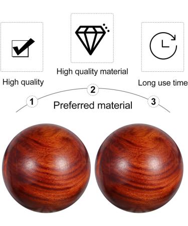Ipetboom 2-Pack Solid Wood Acupressure Massage Balls - 1.7 Inch Hand Roller for Stress Relief & Meditation - Buy Online on GoSupps.com