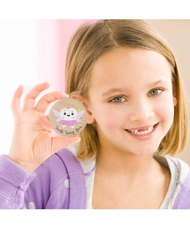 Girl's Colorful Wooden Tooth Fairy Keepsake Box | Baby Toddler Teeth Holder & Lost Tooth Container | Cute Milk Teeth Case for Baby Shower or Birthday Gift - Buy Online on GoSupps.com
