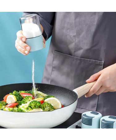 WALFREW Glass Spice Jars Nugget Containers with Lids/Salt and Pepper Shakers for Kitchen Restaurant (Beige Blue Green) Size: 103 * 56mm.(Beige) - Buy Online on GoSupps.com