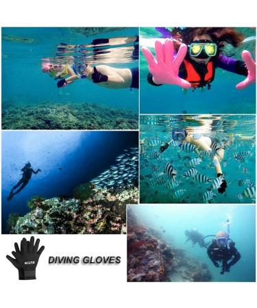 Neoprene Scuba Diving Gloves 3mm Black Medium - Anti-Slip Thermal Dive Gloves for Men Women Kids - Flexible Five Finger Surfing Glove for Spearfishing, Paddling, Swimming - Buy Online on GoSupps.com