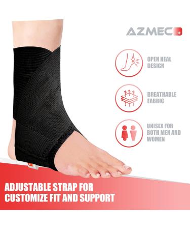Ankle Brace for Sprained Ankle - Adjustable Wrap for Pain Relief Swelling & Inflammation | Unisex - Large Size - Buy Online on GoSupps.com
