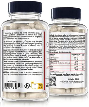 Conua 7-in-1 Painful Joints Formula | GLUCOSAMIN + CHONDROITIN Mobility & Joint Flexibility | Capital Bone Flexibility | + Vitamin C & D + Copper + Manganese + Meadow Queen - Buy Online on GoSupps.com