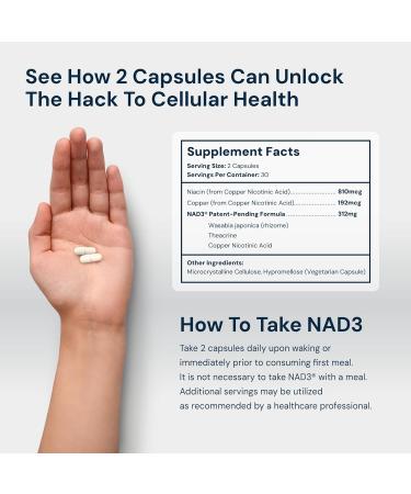 HPN NAD+ Booster - Anti Aging Cell & Energy Support 312mg NRF2 Activator Natural Longevity Supplement 60 Capsules - Optimal Cellular Health - Buy Online on GoSupps.com
