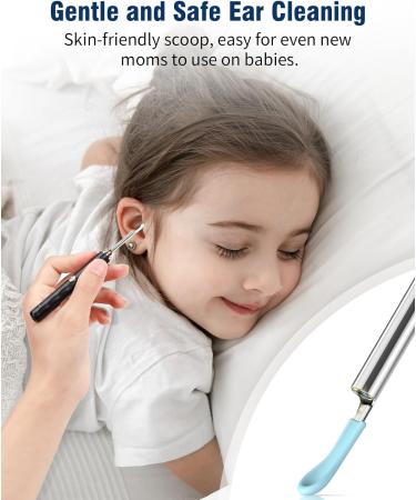 Kekoy Ear Wax Removal Kit - 1296P HD WiFi Otoscope Ear Camera for Adults & Kids - Rechargeable Ear Cleaner Tool with Lights - Black Gold - Buy Online on GoSupps.com