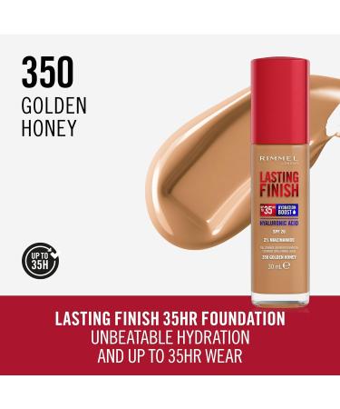 Rimmel Lasting Finish 35HR Foundation in Golden Honey - Shade 350 | Long-Lasting Coverage - Buy Online on GoSupps.com