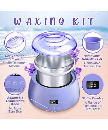 Waxing Kit with Wax Warmer & 4 Hard Wax Beans for Hair Removal - Bikini, Brazilian, Legs, Eyebrow, Armpit, Face - Full Body Waxing for Women and Men - Buy Online on GoSupps.com