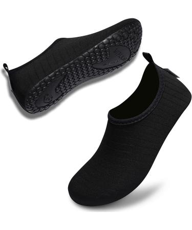 VIFUUR Water Sports Shoes Men Women Quick-Dry Aqua Socks Slip-on - Black - Buy Online on GoSupps.com