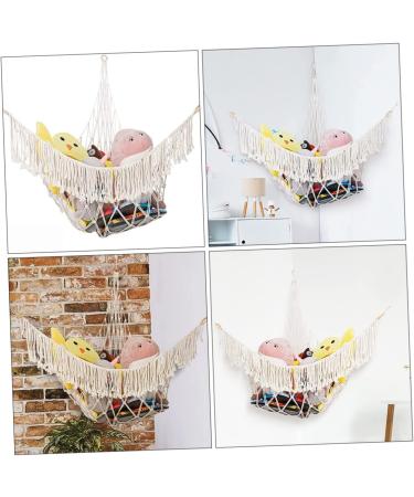 Partykindom Yoga Ball Stand for Kids | 2pc Lace-Up Toy Organizer & Hammock | Fitness Toy Storage | 164x114cm | White - Buy Online on GoSupps.com