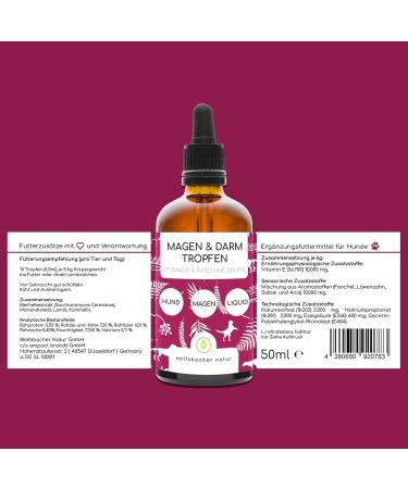Natural Gastrointestinal Drops for Dogs | Fast & Reliable | With Probiotics & Milk Thistle Oil for Acute & Frequent Gastrointestinal Disorders - Buy Online on GoSupps.com