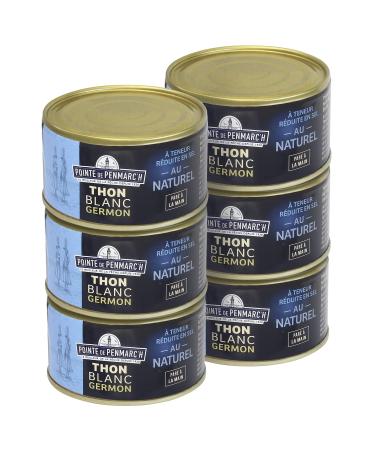 Natural white tuna with reduced salt content Pointe de Penmarc'h the set of 6 boxes of 132g - Delivery in 2 to 3 working days